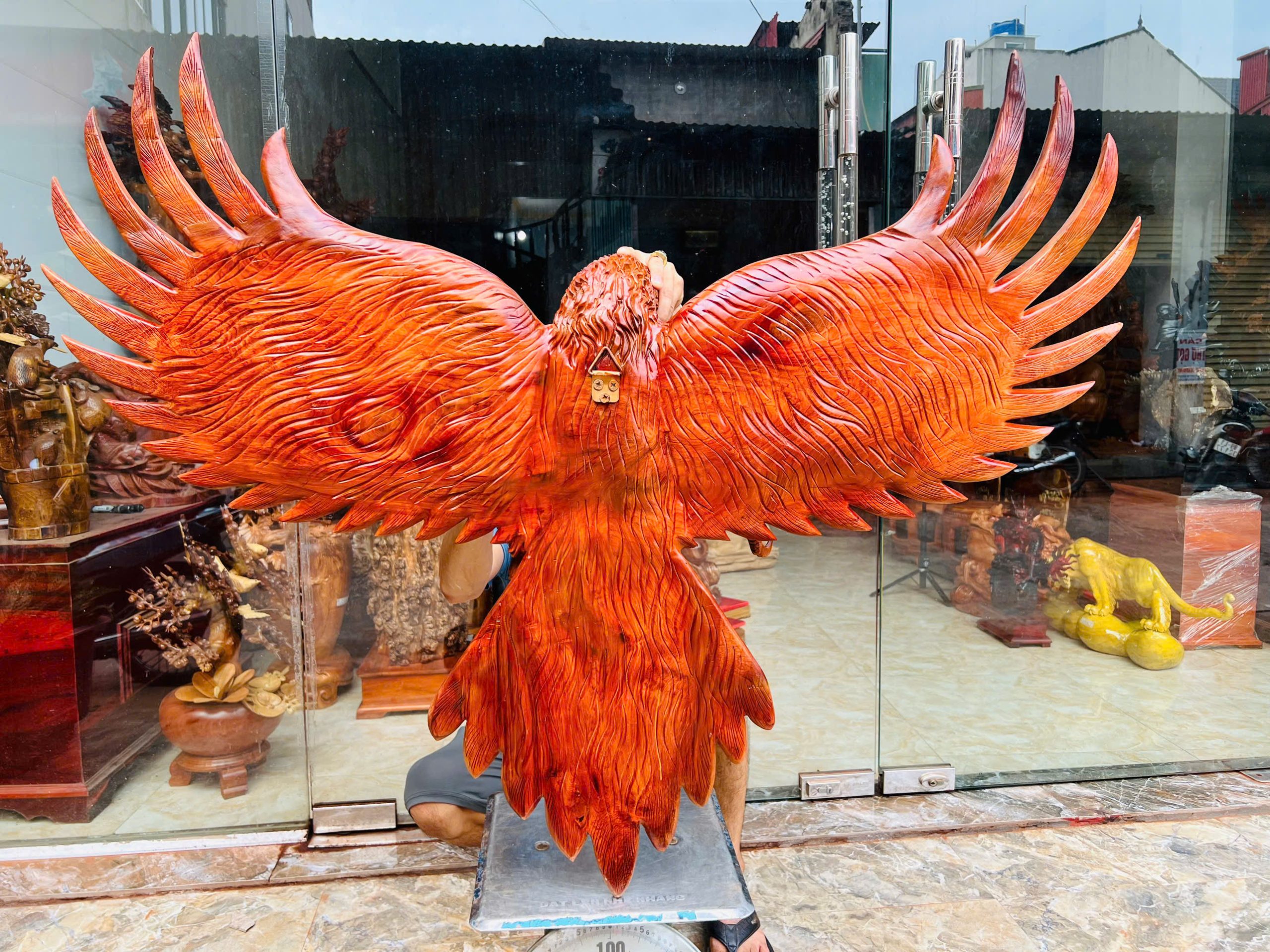 Tượng Đại Bàng Tung Cánh Treo Tường ViNuVi Mộc Tượng Đại Bàng Tung Cánh Treo Tường ViNuVi Mộc