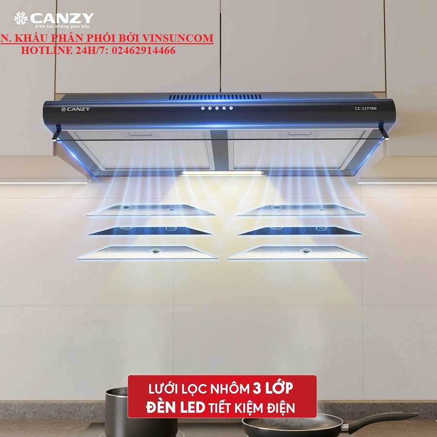 Máy Hút Mùi CANZY CZ-2277BB VINSUN Phân Phối Máy Hút Mùi CANZY CZ-2277BB VINSUN Phân Phối